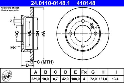 Brake Disc ATE 24.0110-0148.1