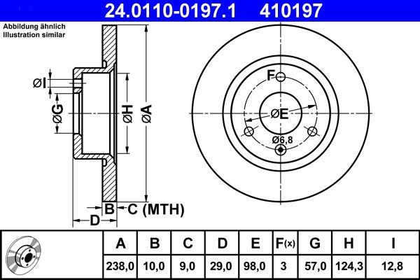 ATE 24.0110-0197.1 Brake Disc