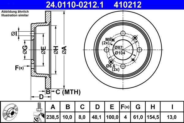 ATE 24.0110-0212.1 Brake Disc