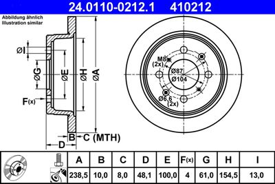Brake Disc ATE 24.0110-0212.1
