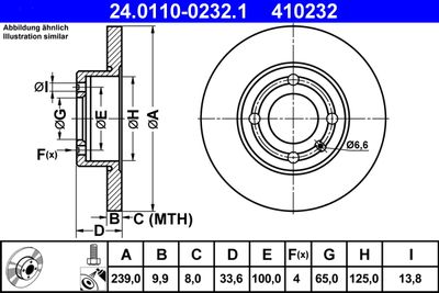Brake Disc ATE 24.0110-0232.1