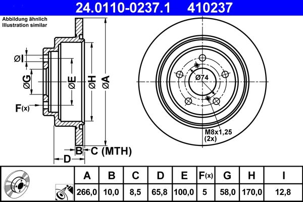 ATE 24.0110-0237.1 Brake Disc