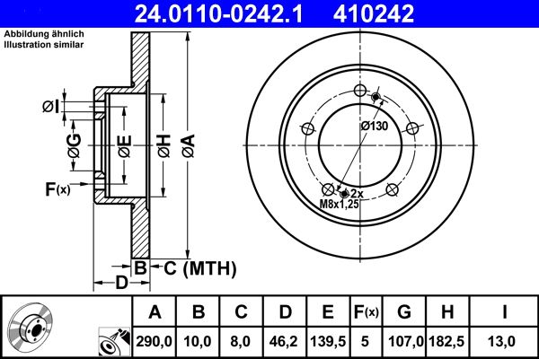 ATE 24.0110-0242.1 Brake Disc