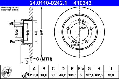 Brake Disc ATE 24.0110-0242.1