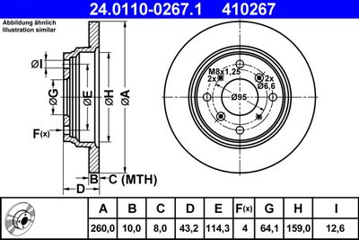 Brake Disc ATE 24.0110-0267.1