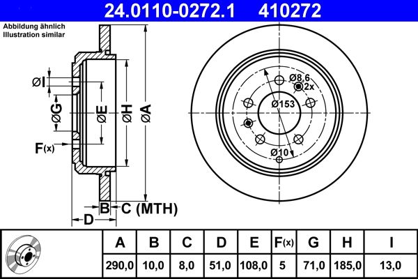 ATE 24.0110-0272.1 Brake Disc