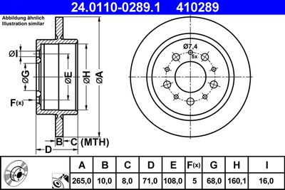 Brake Disc ATE 24.0110-0289.1
