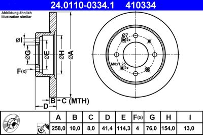 Brake Disc ATE 24.0110-0334.1