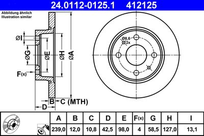 Brake Disc ATE 24.0112-0125.1
