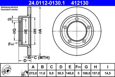 Brake Disc ATE 24.0112-0130.1