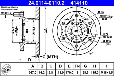 Brake Disc ATE 24.0114-0110.2