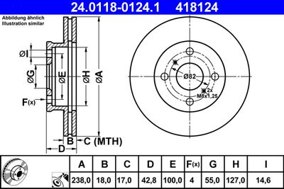 Brake Disc ATE 24.0118-0124.1