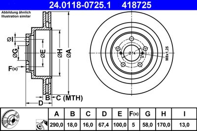 Brake Disc ATE 24.0118-0725.1
