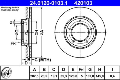 Brake Disc ATE 24.0120-0103.1