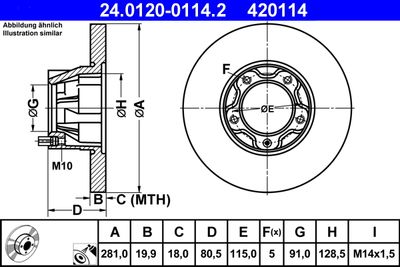 Brake Disc ATE 24.0120-0114.2