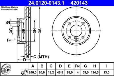 Brake Disc ATE 24.0120-0143.1