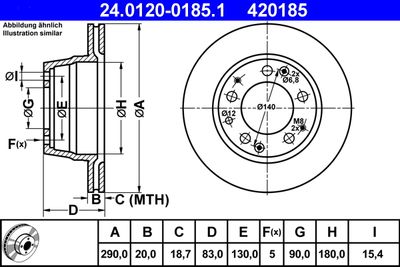 Brake Disc ATE 24.0120-0185.1