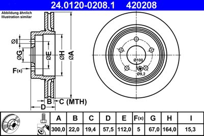 Brake Disc ATE 24.0120-0208.1