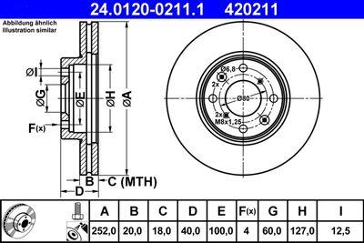 Brake Disc ATE 24.0120-0211.1