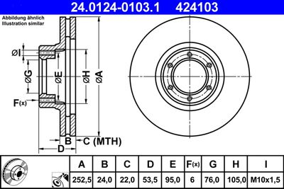 Brake Disc ATE 24.0124-0103.1