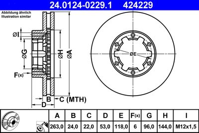 Brake Disc ATE 24.0124-0229.1