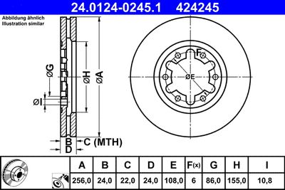 Brake Disc ATE 24.0124-0245.1