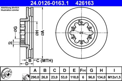 Brake Disc ATE 24.0126-0163.1