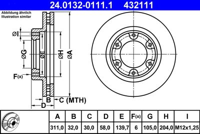 Brake Disc ATE 24.0132-0111.1