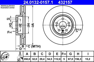 Brake Disc ATE 24.0132-0157.1