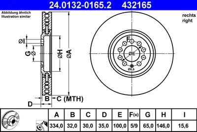 Brake Disc ATE 24.0132-0165.2