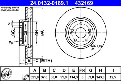 Brake Disc ATE 24.0132-0169.1