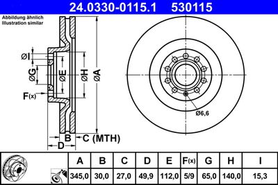 Brake Disc ATE 24.0330-0115.1
