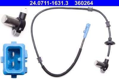 Sensor, wheel speed ATE 24.0711-1631.3