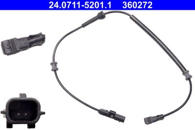 Sensor, wheel speed ATE 24.0711-5201.1