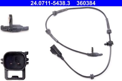 Sensor, wheel speed ATE 24.0711-5438.3