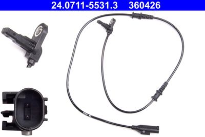 Sensor, wheel speed ATE 24.0711-5531.3