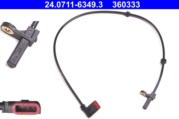 ATE 24.0711-6349.3 Sensor, wheel speed