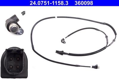 Sensor, wheel speed ATE 24.0751-1158.3