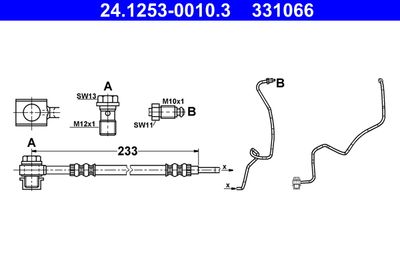 Brake Hose ATE 24.1253-0010.3