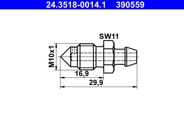 ATE 24.3518-0014.1 Breather Screw/Valve