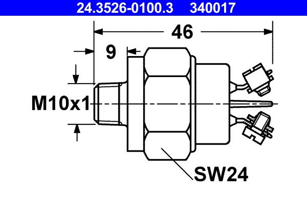 ATE 24.3526-0100.3 Stop Light Switch