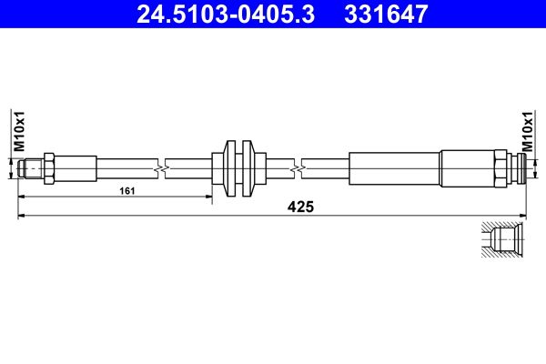ATE 24.5103-0405.3 Brake Hose