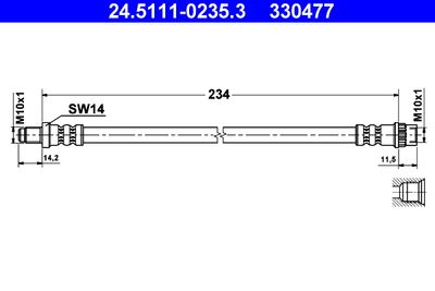 Brake Hose ATE 24.5111-0235.3