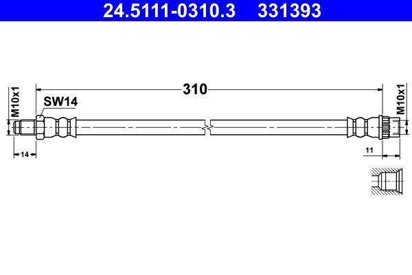 ATE 24.5111-0310.3 Brake Hose