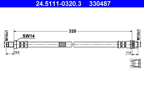 ATE 24.5111-0320.3 Brake Hose