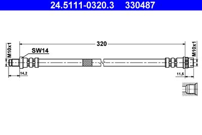 Brake Hose ATE 24.5111-0320.3