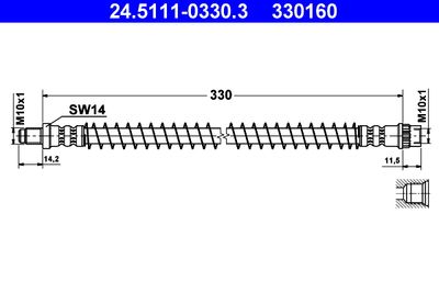 Brake Hose ATE 24.5111-0330.3