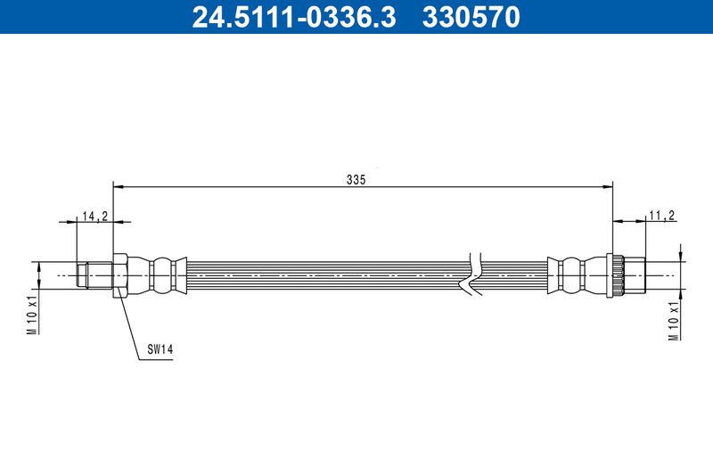 ATE 24.5111-0336.3 Brake Hose