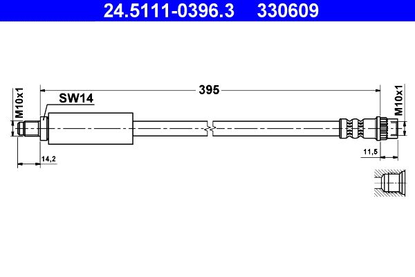 ATE 24.5111-0396.3 Brake Hose