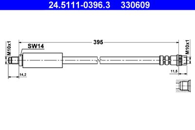 Brake Hose ATE 24.5111-0396.3